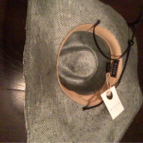 Final🔥🔥SLE Rare Wyeth blue green marine oversized straw hat - Picture 3 of 6